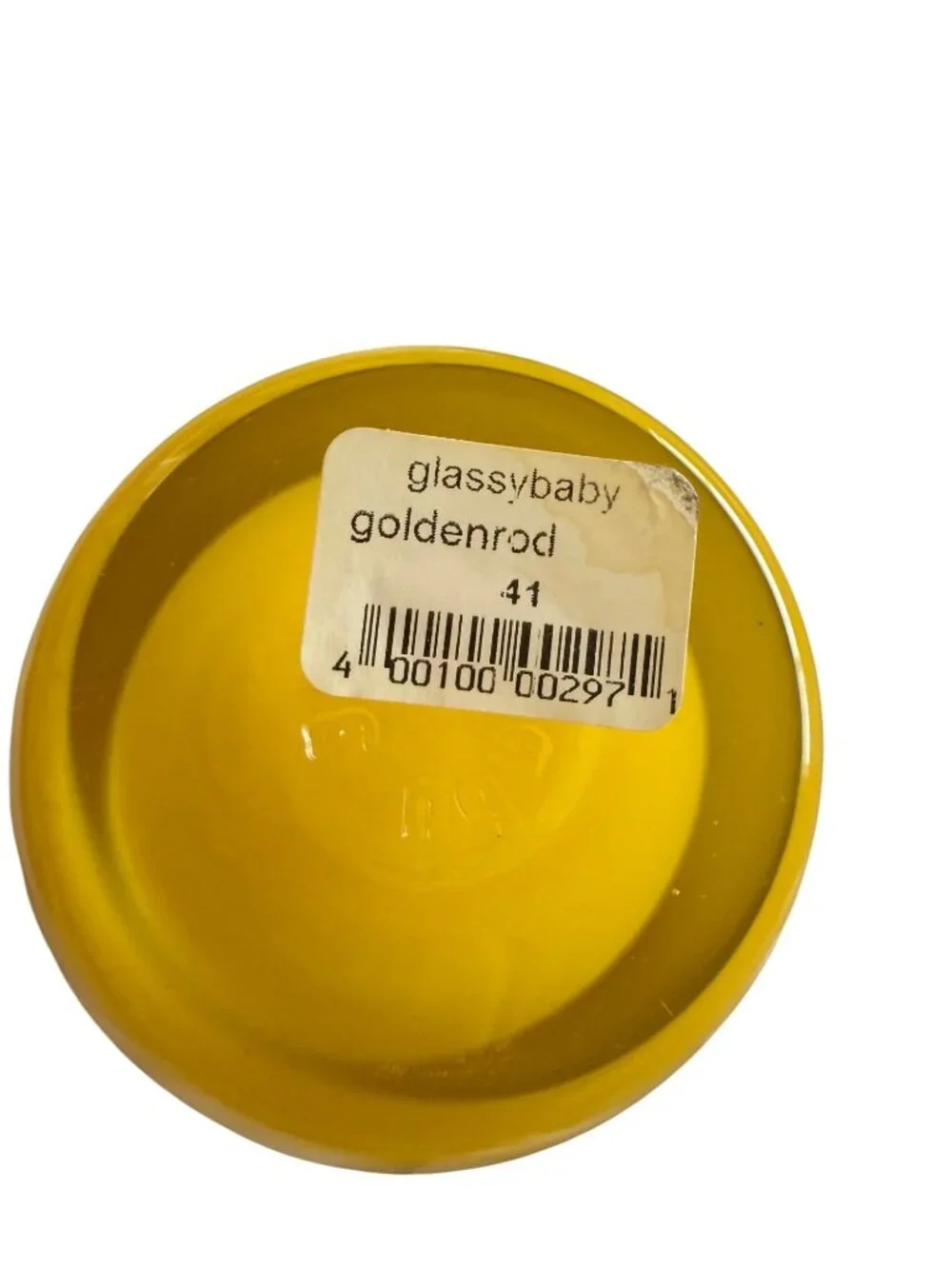 Glassybaby Pre-Triskelion Handblown Glass Votive Candle Holder Yellow Decor New